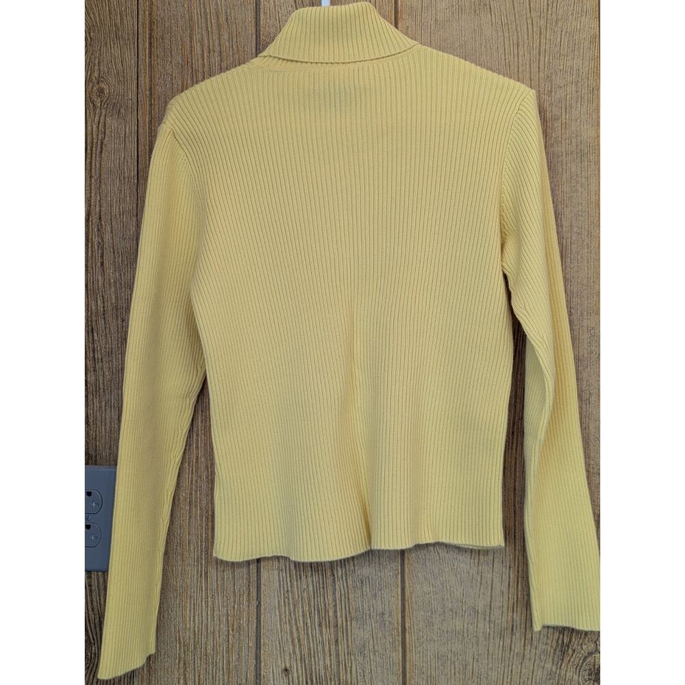 VTG Lauren Ralph Lauren, Turtleneck Yellow Ribbed - Picture 4 of 7
